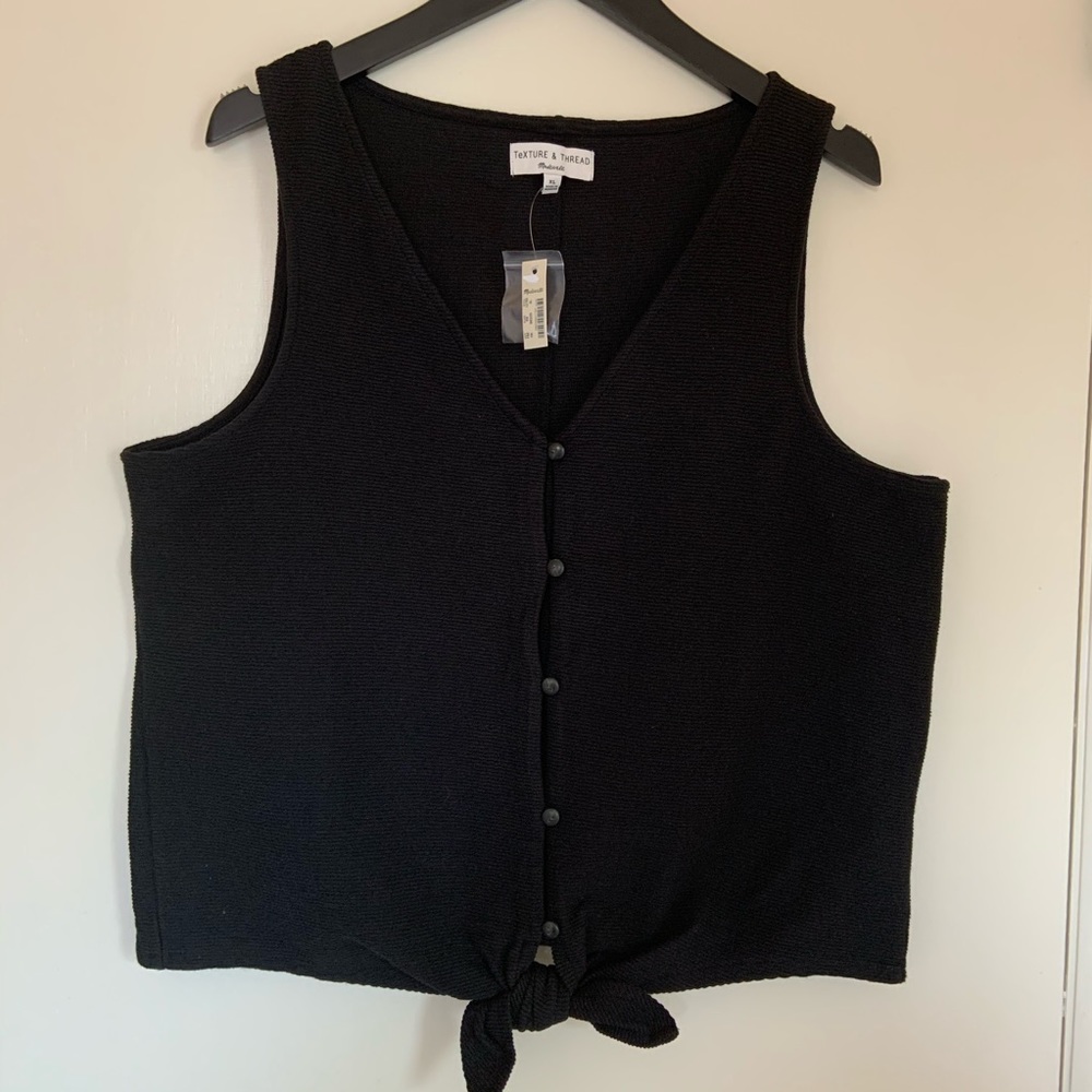 NWT Madewell Texture & Thread Tie Tank